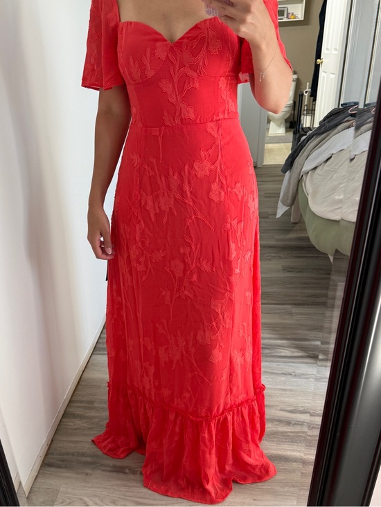 Lulus Dresses & Skirts - Coral Floral Embroidered Maxi Dress - Women